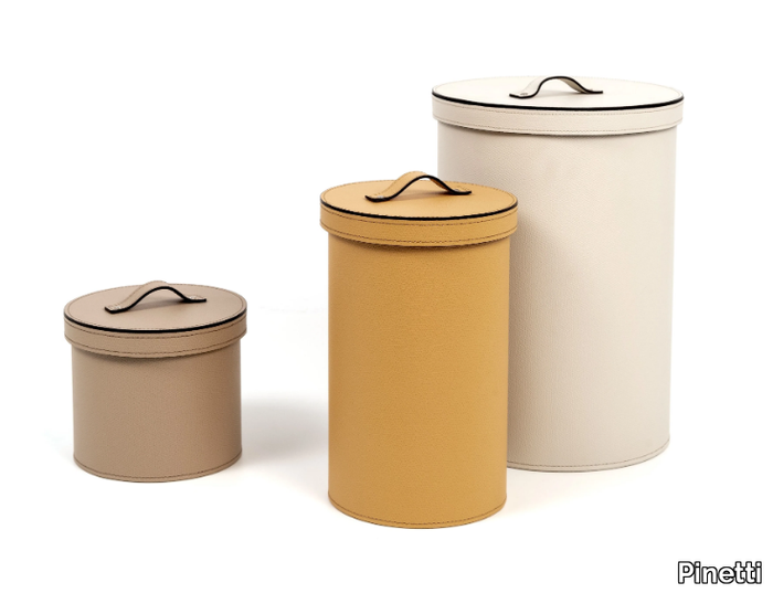 Bathroom waste bin - Calfskin bathroom waste bin / storage box _ Pinetti