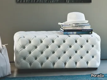 ALCIDE - Tufted leather pouf _ Porada