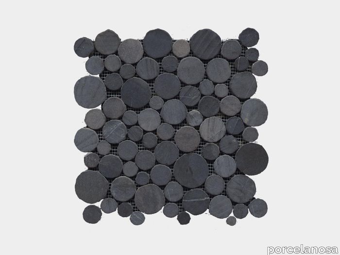Paradise Round Stone Negro 12"X12"