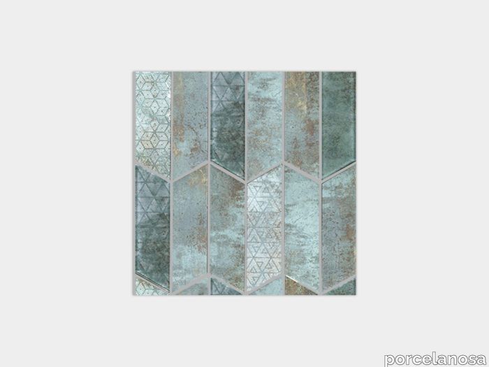 Rhomboid Verdigris 12"X12"