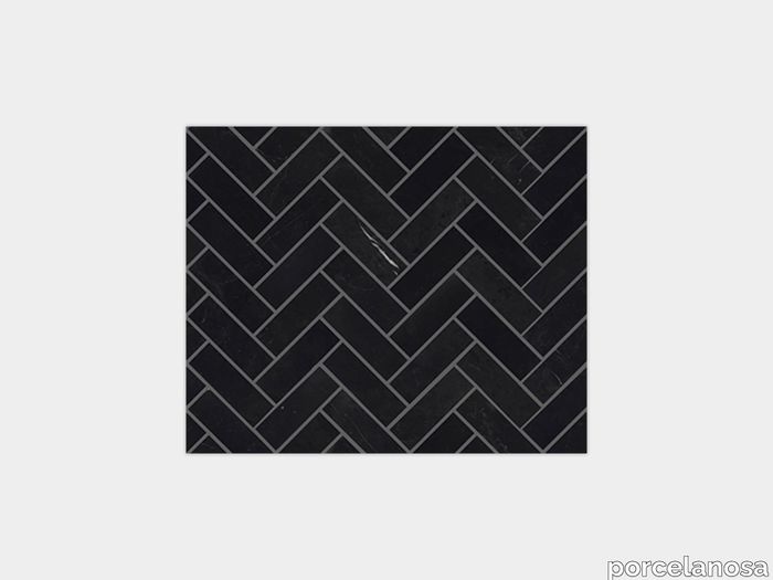 Lines Cambric Negro Marquina Polished 13"X10"