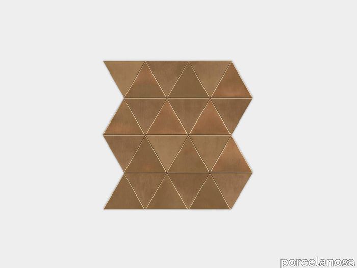 Metal Copper Triangles 12"X10"