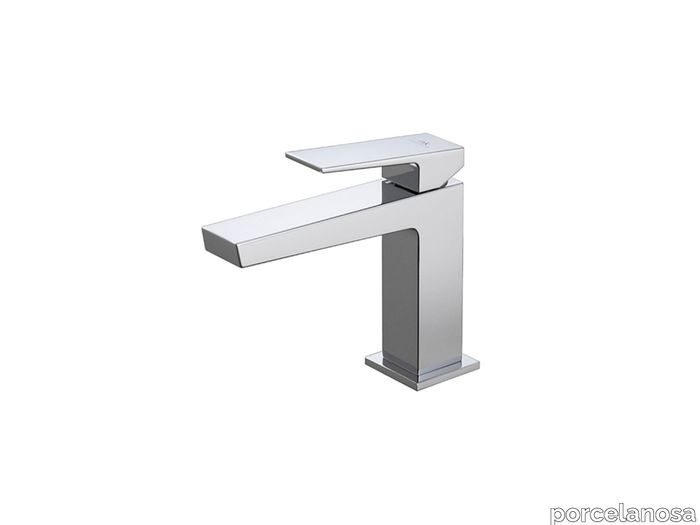 Basin Mixer Square Washbasin Silver Chrome