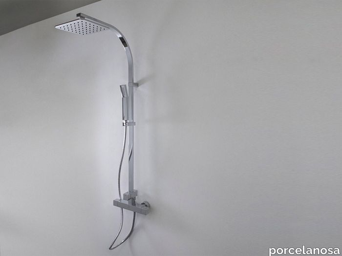Tina Hes shower Column Thermostatic Silver
