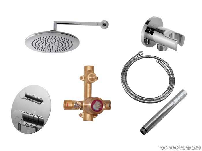 Shower Set ROUND Handle Chrome