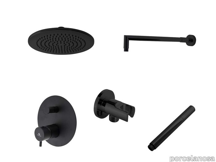 Shower Set ROUND Black Kit 3