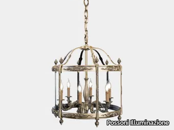 EMILY 452/6 - LED brass pendant lamp _ Possoni Illuminazione