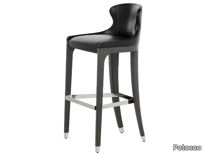 MIURA 776/AW - High leather stool with back _ Potocco
