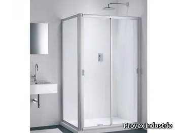 CLASSIC NC + WC - Glass shower cabin with sliding door _ Provex Industrie