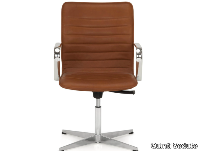 ICE - Height-adjustable trestle-based office chair with armrests _ Quinti Sedute