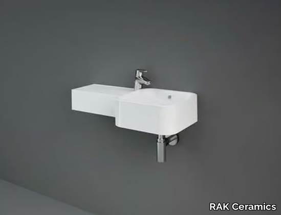 RAK-PETIT - Square wall-mounted ceramic handrinse basin _ RAK Ceramics