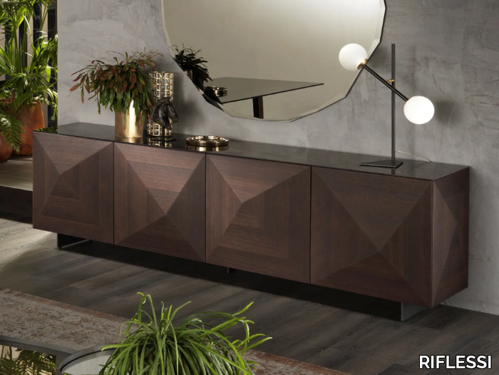 C-WOOD - Wooden sideboard with doors _ RIFLESSI