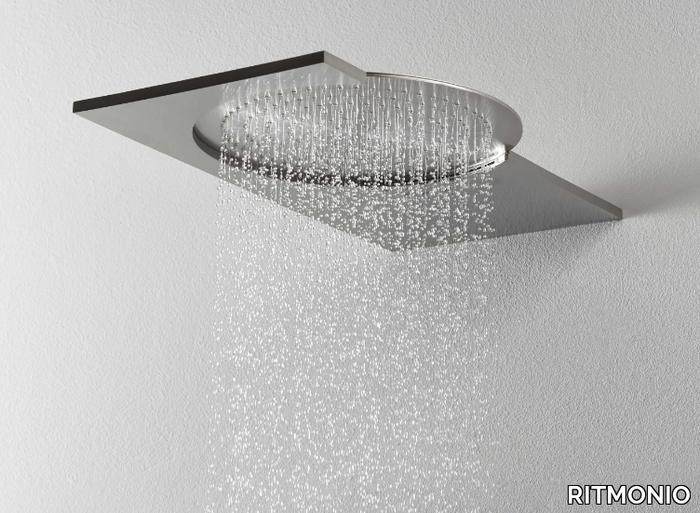 DOT316 - Wall-mounted 2-spray stainless steel overhead shower _ RITMONIO