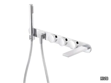 TUNE - Contemporary style wall-mounted metal bathtub set with hand shower _ RVB