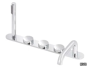 TUNE - Thermostatic metal bathtub set with hand shower _ RVB