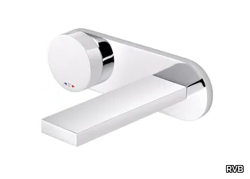 TUNE - 2 hole wall-mounted washbasin mixer with plate _ RVB