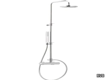 LINE - Wall-mounted shower panel with overhead shower _ RVB