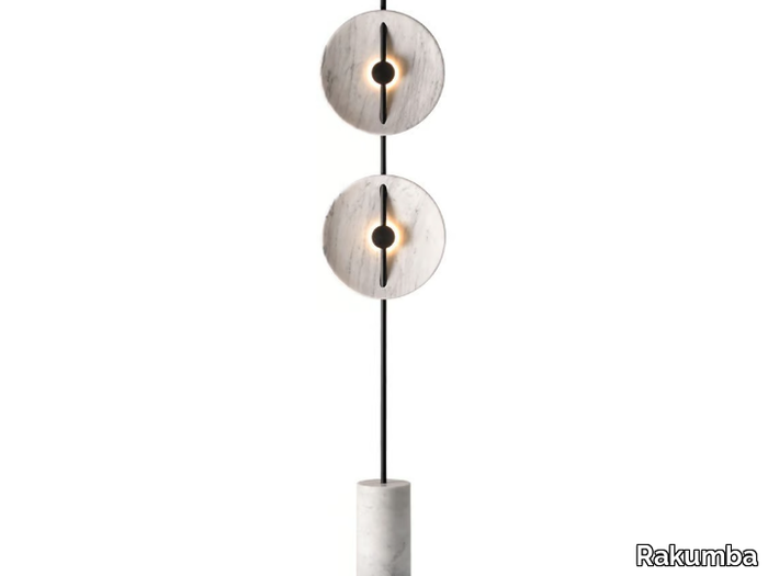 MITO - LED Carrara marble floor lamp _ Rakumba