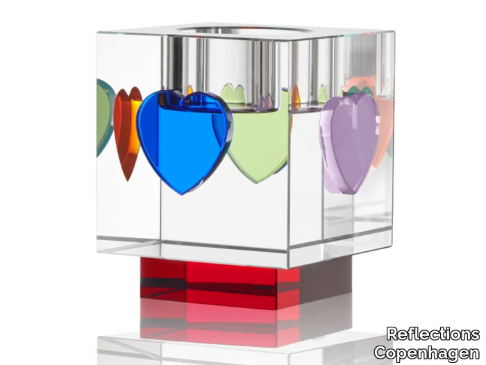 LEA HEART - Crystal candle holder _ Reflections Copenhagen