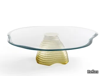 MURANO 40 - Coffee table with Murano glass base and glass top _ Reflex