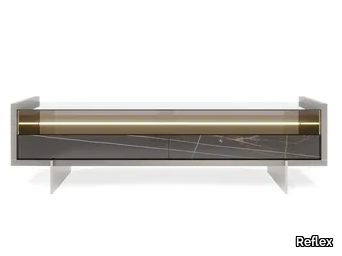 URO BUFFET LOW - Wood and MarmoReflex sideboard with drawers _ Reflex