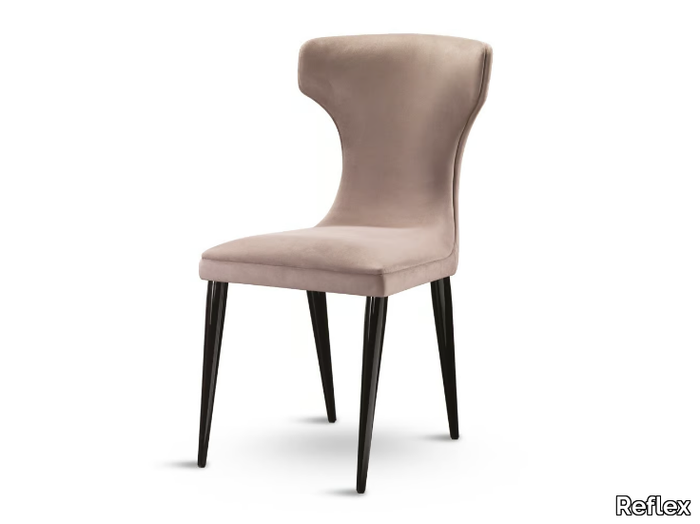 VENEZIA - Upholstered leather chair with armrests _ Reflex