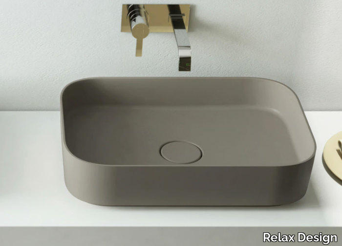 LINFA 2 - Countertop rectangular Luxolid® washbasin _ Relax Design