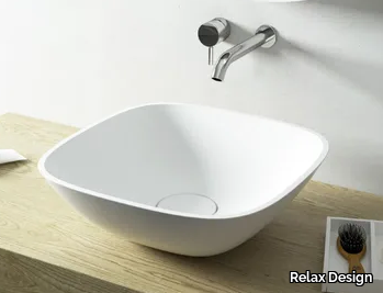 SOFT - Countertop square Luxolid® washbasin _ Relax Design