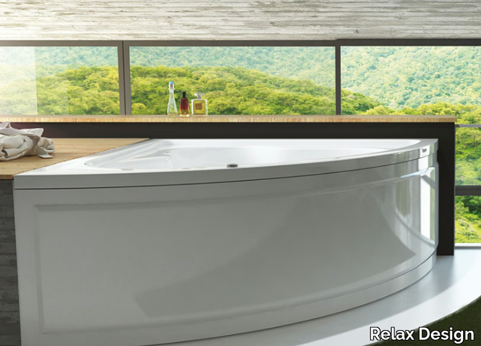 LAURA - Hydromassage corner acrylic bathtub _ Relax Design