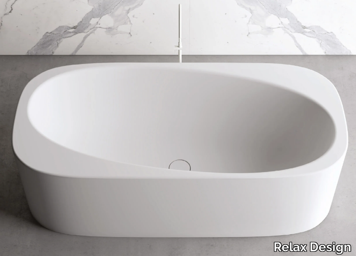 META TUB - Freestanding oval Luxolid® bathtub _ Relax Design