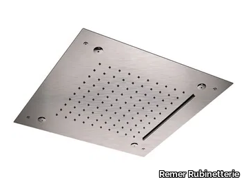 INOX DESIGN - Ceiling mounted 3-spray stainless steel overhead shower _ Remer Rubinetterie