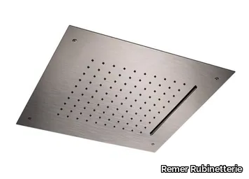 INOX DESIGN - Ceiling mounted 2-spray stainless steel overhead shower _ Remer Rubinetterie