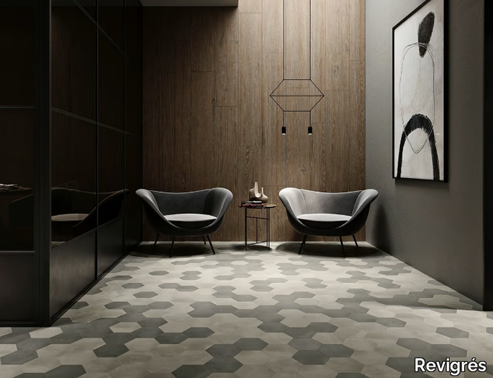 LOCUS - Indoor/outdoor wall/floor tiles with concrete effect _ Revigrés