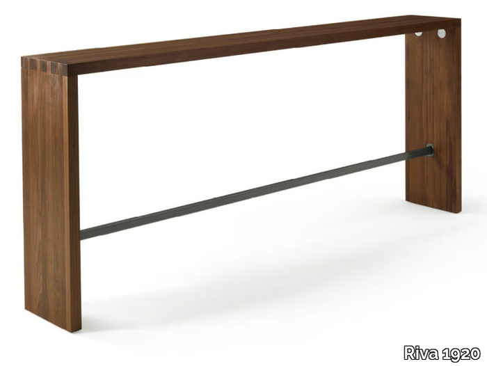 FRAME BAR - Rectangular solid wood console table with footrest _ Riva 1920