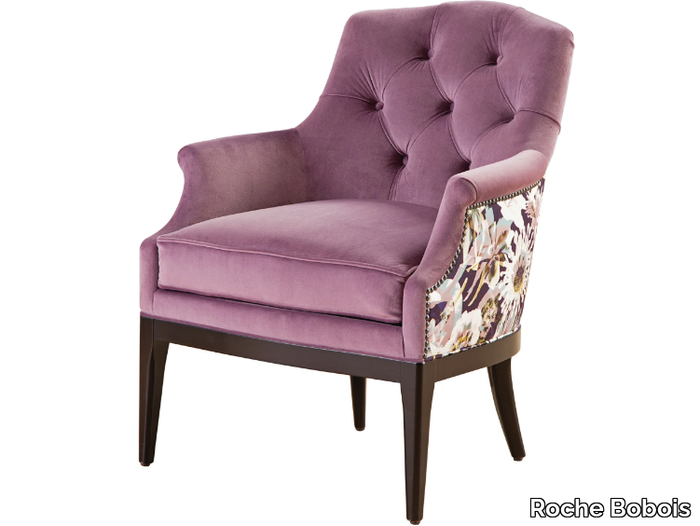 MANOR - Tufted fabric armchair with armrests _ Roche Bobois