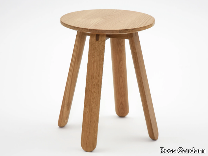 HALF FULL - Low wooden stool _ Ross Gardam