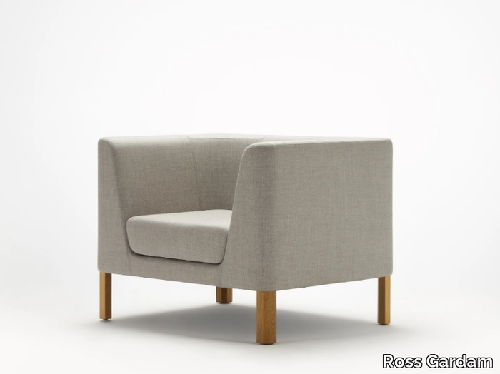 TAILORED - Fabric armchair with armrests _ Ross Gardam