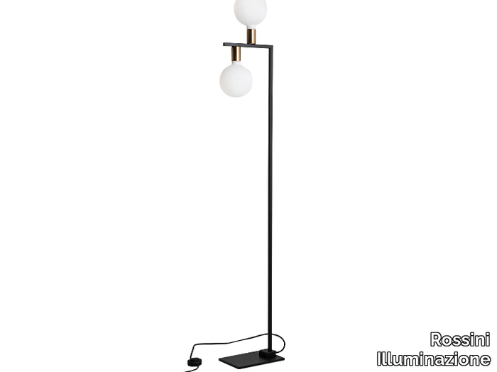 TWIN - Metal floor lamp with dimmer _ Rossini Illuminazione