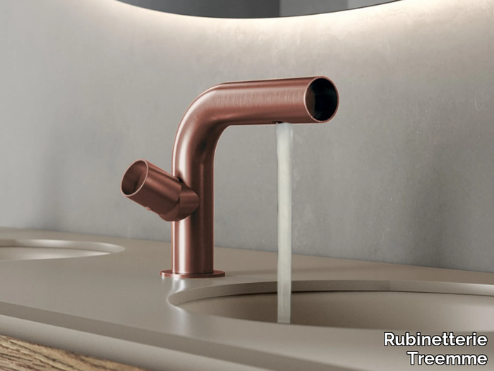 WATERTUBE - Countertop single handle stainless steel washbasin mixer _ Rubinetterie Treemme