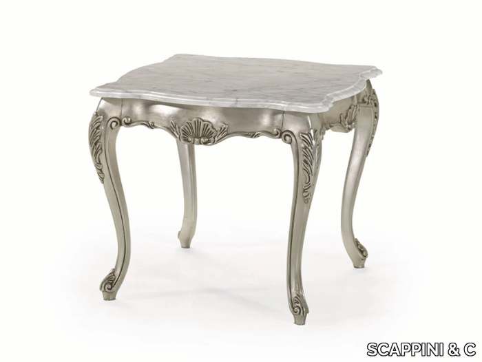 35TH ANNIVERSARY 875-M - Square Carrara marble high side table for living room _ SCAPPINI & C