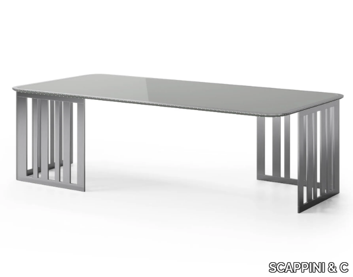 SUNSET N39 - Rectangular glass coffee table _ SCAPPINI & C