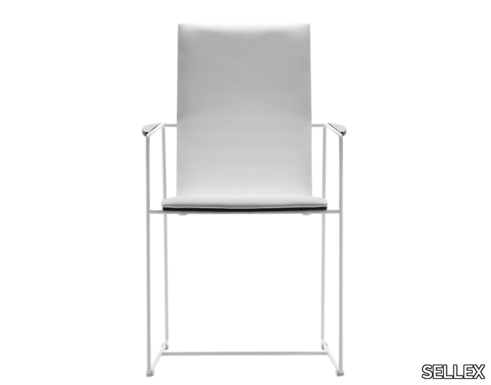 HAMMOK - Sled base polyurethane chair with armrests _ SELLEX