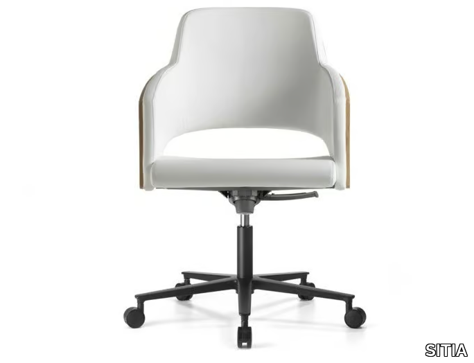 MAJOR - Chair with castors with 5-spoke base _ SITIA