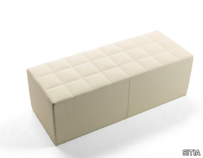 SIGPOUF - Upholstered leather bench _ SITIA