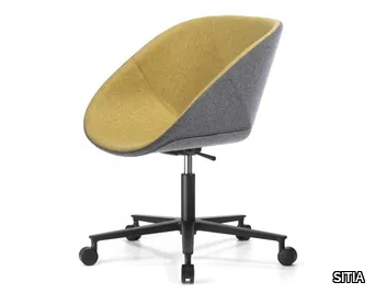 HIBISCUS - Height-adjustable office chair with castors with 5-Spoke base _ SITIA