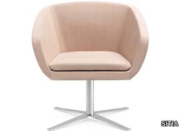 GINKGO - With 4-spoke base upholstered chair with armrests _ SITIA