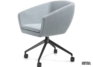 GINKGO - Trestle-based office chair with castors _ SITIA