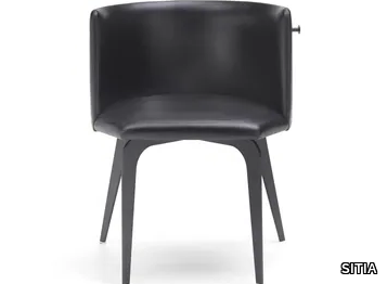 PERGY - Upholstered leather chair _ SITIA