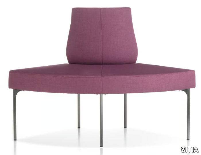 LAGUNA - Modular convex fabric bench _ SITIA