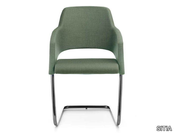 MAJOR - Cantilever upholstered fabric chair _ SITIA